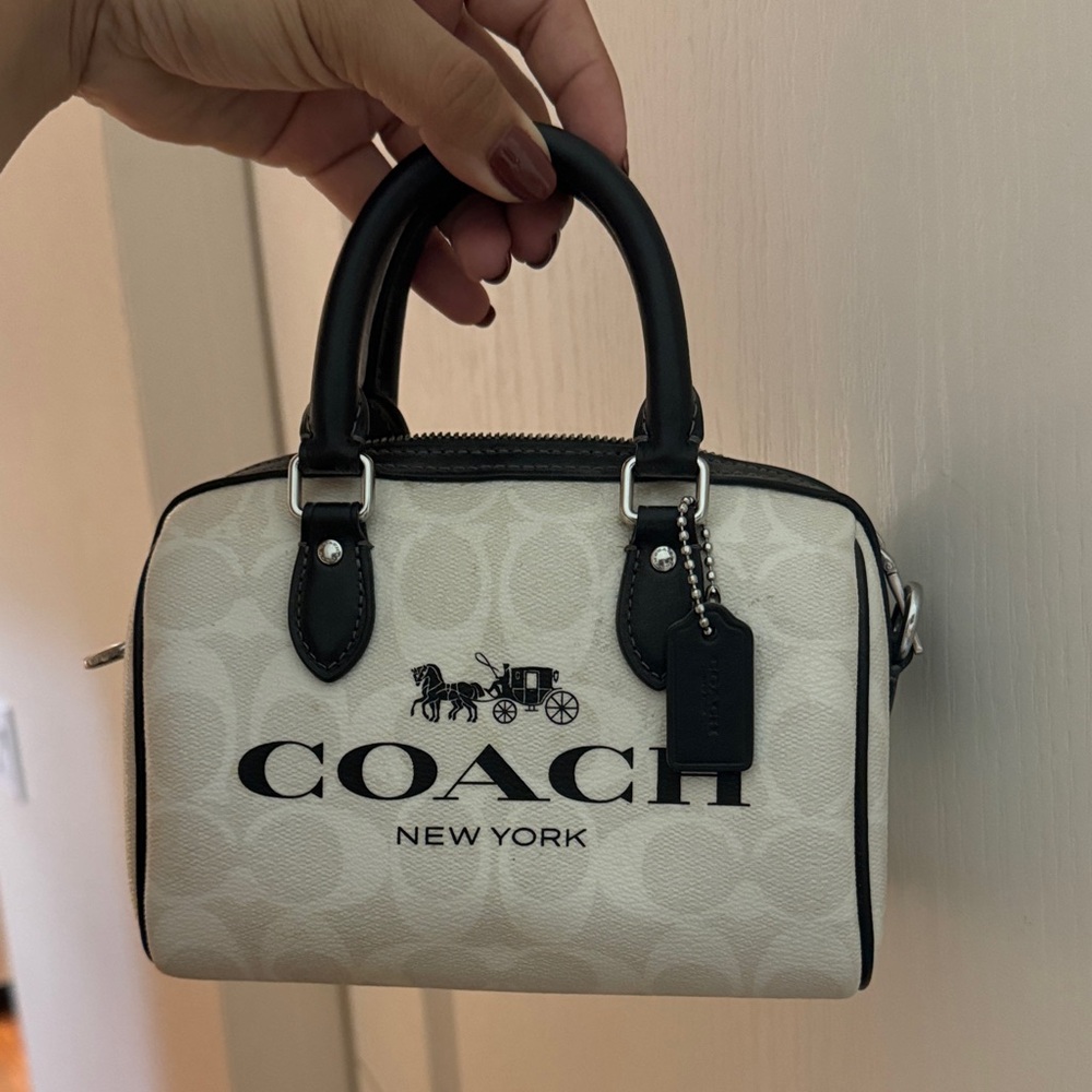Coach Mini Bag in Black and Cream